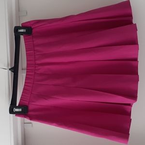 Women's Pink Pleated Mini Skirt